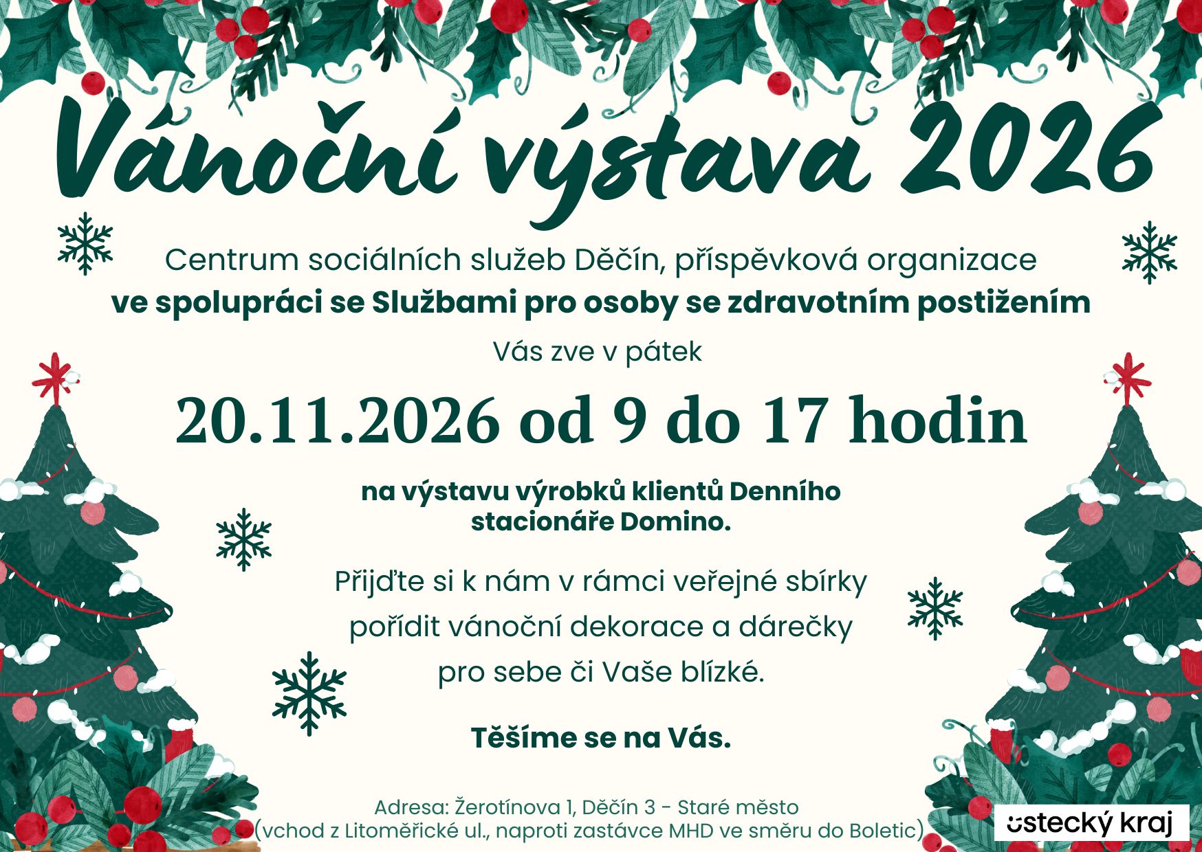Vánoční výstava v Denním stacionáři Domino